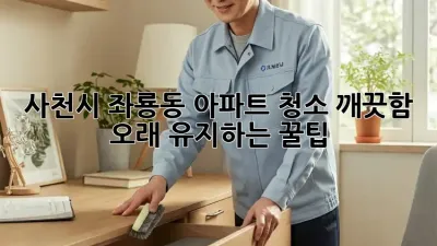 사천시 좌룡동 아파트 청소, 깨끗함 오래 유지하는 꿀팁!