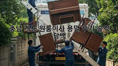 충남 계룡 원룸이사 용달 후기🏠✨ 솔직 담백!